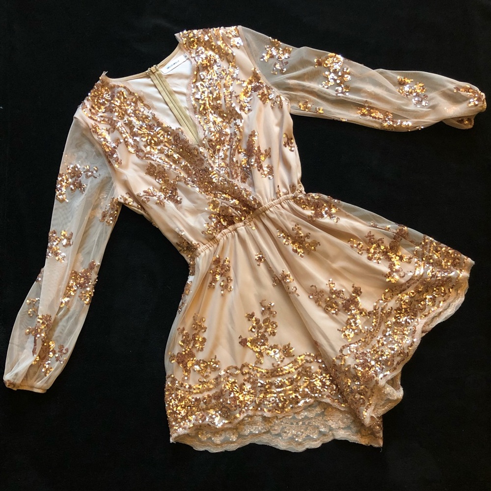 Sequined Gold Romper ✨